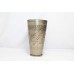 Antique Vase Glass Alloyed Metal Hand Engraved Drinking VANDE MATARAM Bird D589